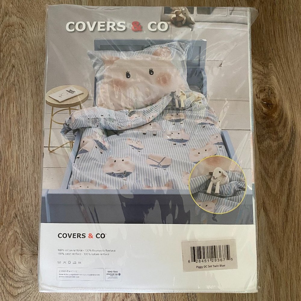 NWT Covers & Co Piggy Twin Single Duvet Cover Set